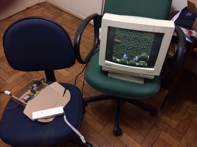 Second player (using the Wiimote).
